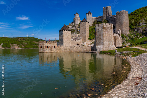 The Golubac Fortress was a medieval fortified town on the south side of the Danube River  Golubac  Serbia