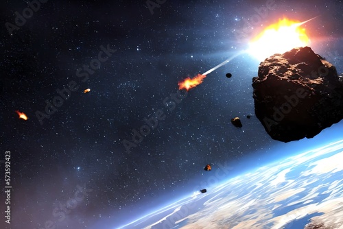 Fototapet Asteroid Impact