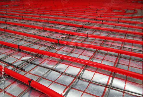 Underfloor heating in construction of new house