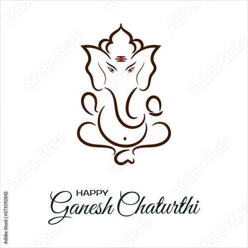 Creative Lord Shri Ganesha icon vector design background