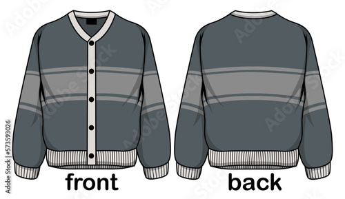 Front back cardiganmock up design, which can be edited as needed in vector form.This design is for store products, templates, hoodie designs, mock ups, social media posts and others related to fashion photo