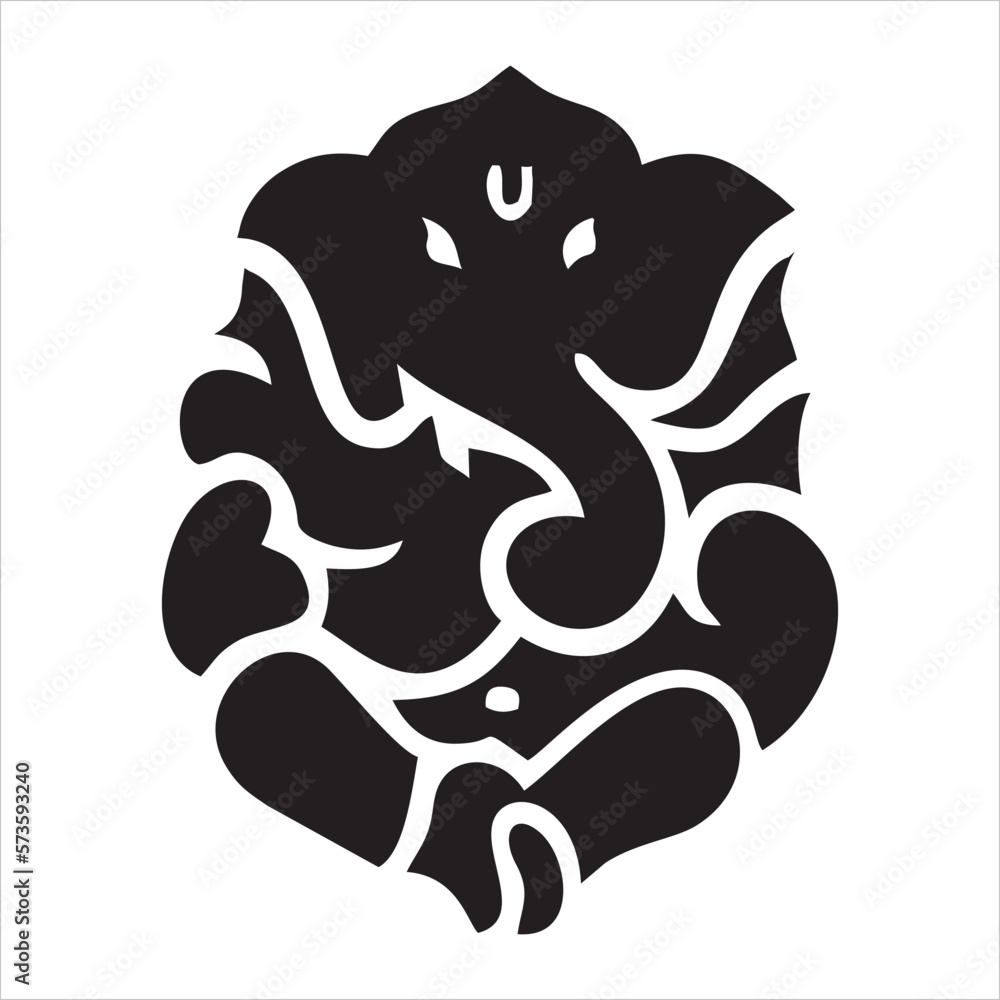 Creative Lord Shri Ganesha icon vector design background