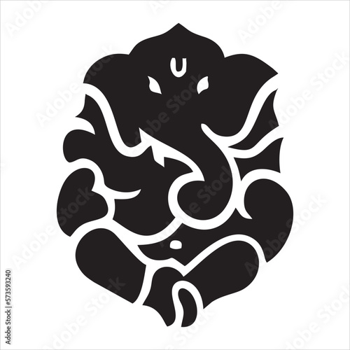 Creative Lord Shri Ganesha icon vector design background