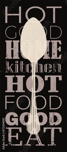 Set of poster design for the kitchen, for the menu. Painting, poster, print. Vector elements.