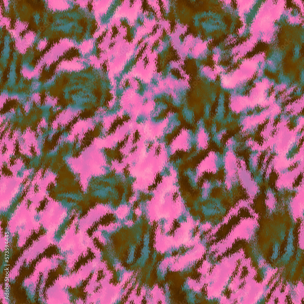 Animal print, Zebra texture background with fur texture in bright blue, green and pink colors