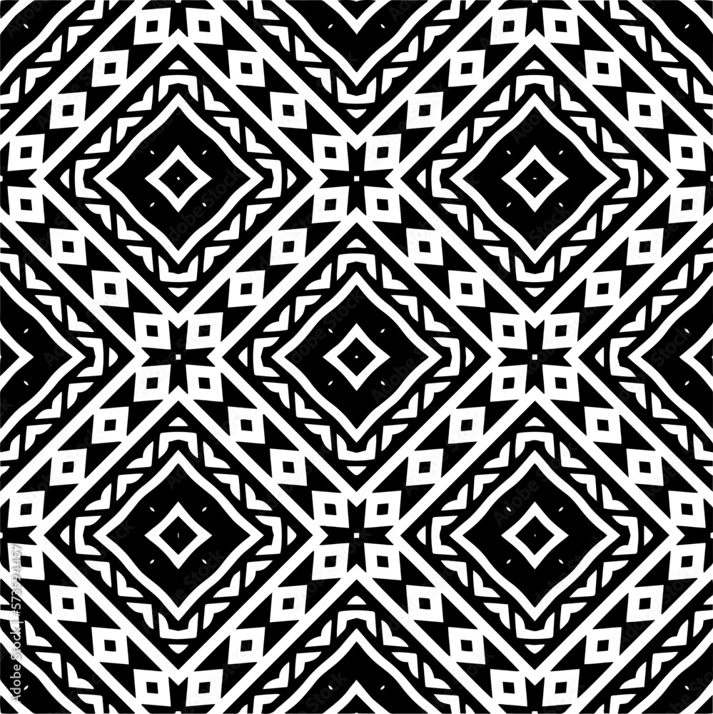 Vector geometric seamless pattern. Minimal ornamental background with abstract shapes. Black and white texture. Simple abstract ornament background. Dark repeat design for decor, fabric, cloth. Vector geometric seamless pattern. Minimal ornamental background with abstract shapes. Black and white texture. Simple abstract ornament background. Dark repeat design for decor, fabric, cloth.
