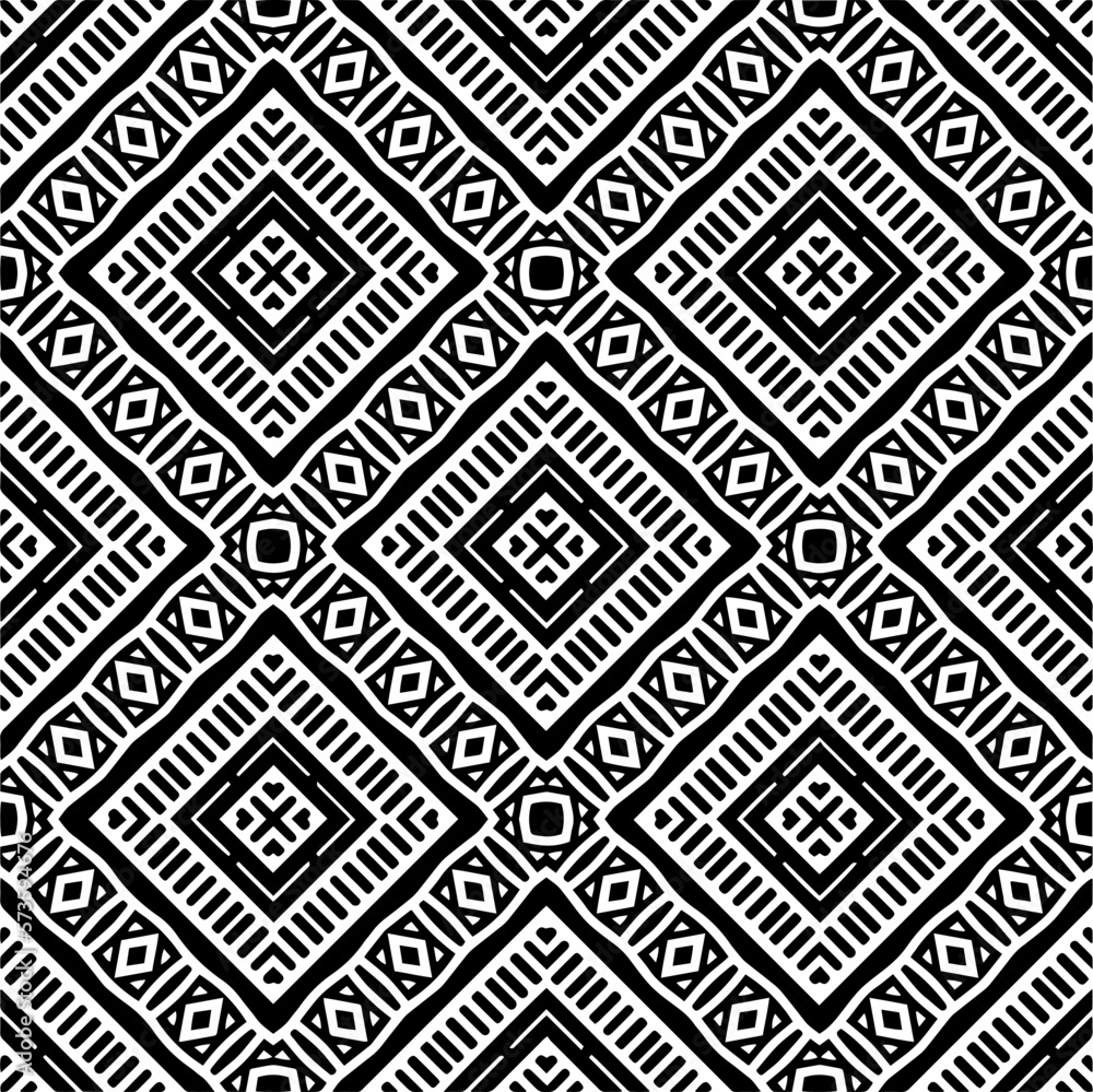 Vector geometric seamless pattern. Minimal ornamental background with abstract shapes. Black and white texture. Simple abstract ornament background. Dark repeat design for decor, fabric, cloth. Vector geometric seamless pattern. Minimal ornamental background with abstract shapes. Black and white texture. Simple abstract ornament background. Dark repeat design for decor, fabric, cloth.
