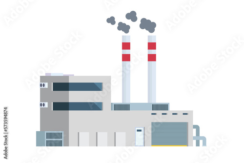 Vector element factory buildings flat design for city illustration