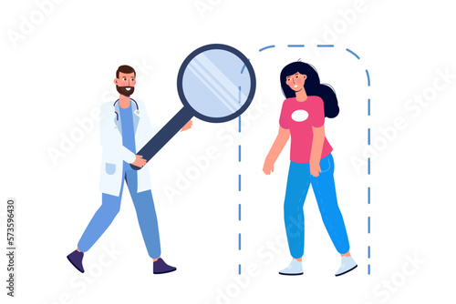 People set limits  personal space to safeguard themselves. Some introverts use boundaries to stay in a secure zone. Vector illustration.