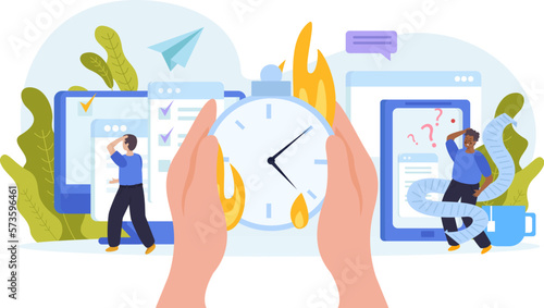 Working Overtime Flat Composition