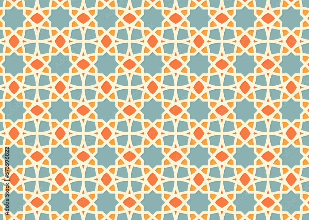 Abstract pattern design with an Islamic theme