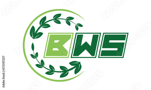 BWS Three-letter natural logo design, vector template. | monogram logo | abstract logo | wordmark logo | font logo | business logo | brand logo | photo