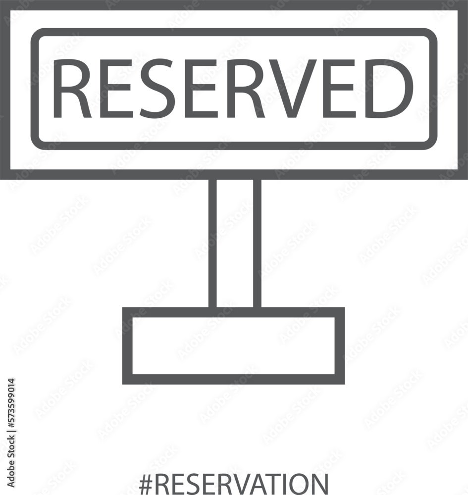 Icono vector de cartel de reservado Icono vector de cartel de reservado