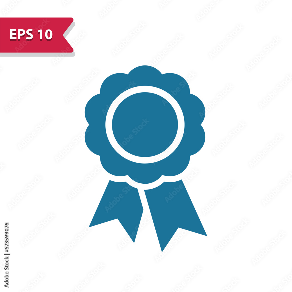 Ribbon Icon. Award, Decoration, Prize. Professional pixel perfect vector icon in glyph style.
