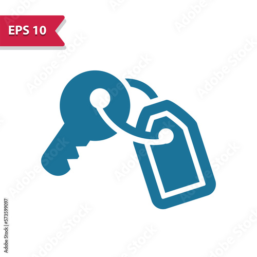 Key Icon. Room Key. Professional pixel perfect vector icon in glyph style.