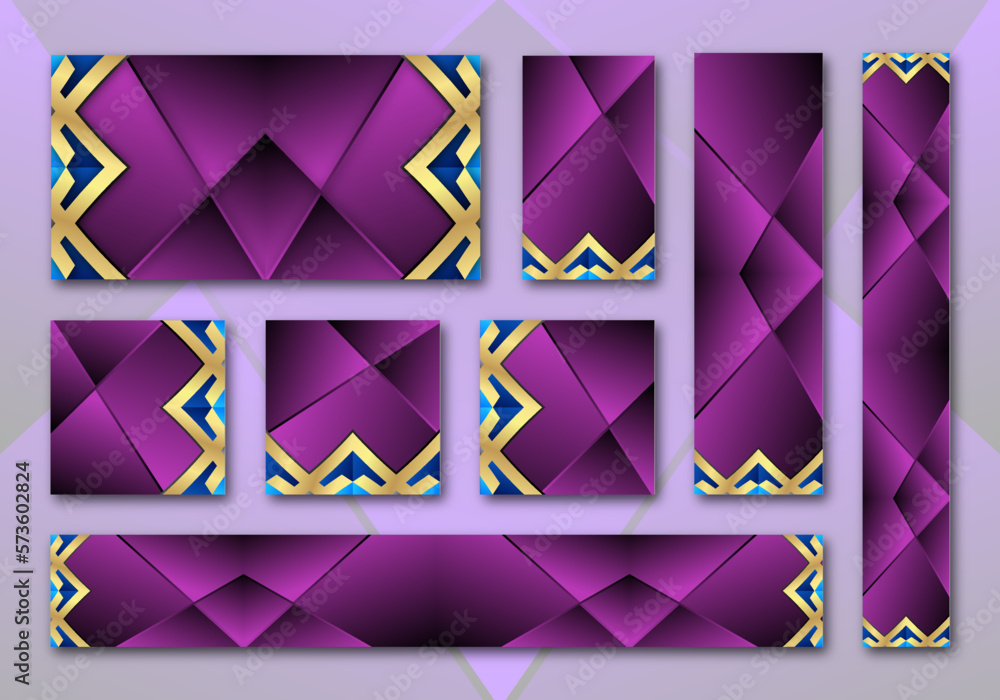 Abstract geometric background with triangles. purple violet colours. web banner set. Business ad banner. Social media templates, cover, poster. Vertical, horizontal and square. Abstract geometric background with triangles. purple violet colours. web banner set. Business ad banner. Social media templates, cover, poster. Vertical, horizontal and square.