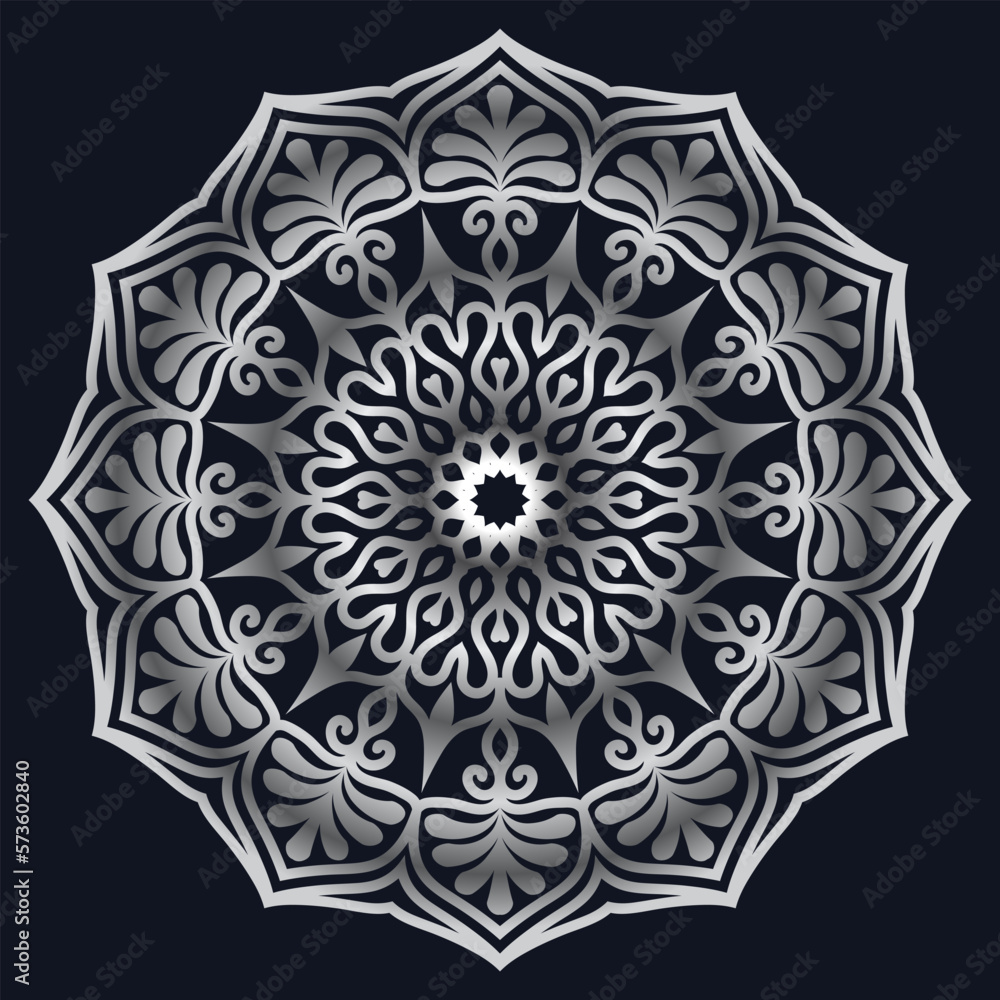 Decorative elements luxury ornament pattern gradient mandala design