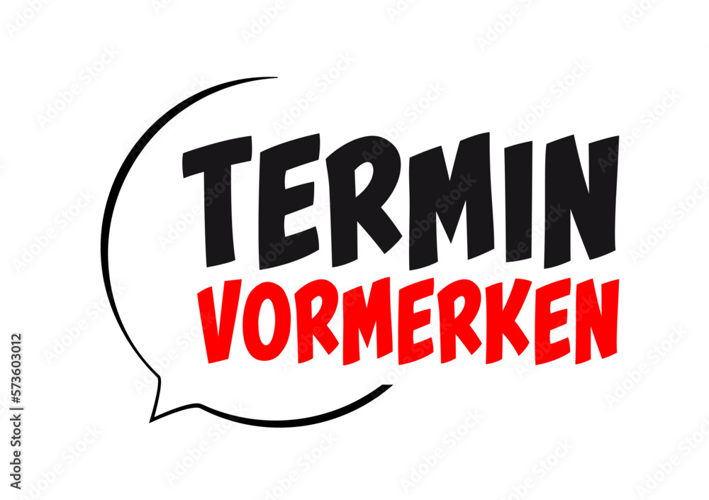 Fototapeta premium Termin vormerken