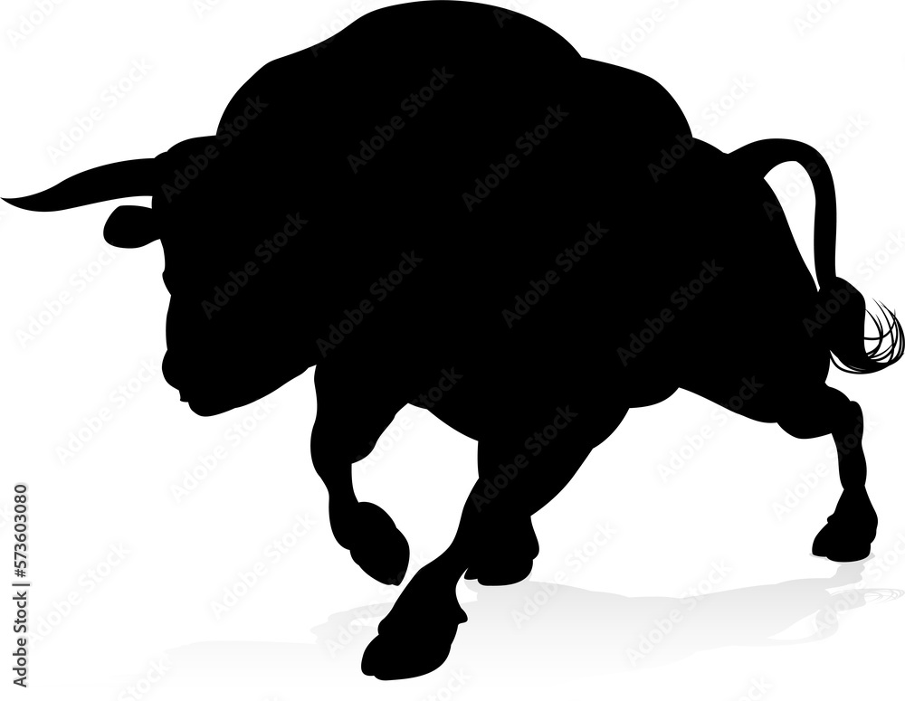 Silhouette Bull Silhouette Bull