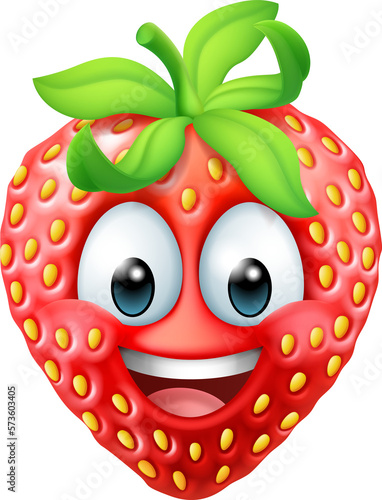 Strawberry Cartoon Emoticon...