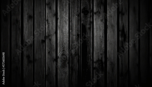 Background black wood texture created with generative AI