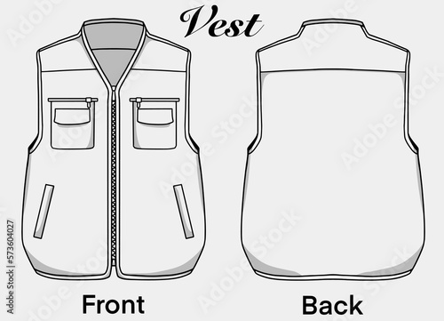 Vest mock up, color can be adjusted again. This design is for fashion brands, selling products, templates, advertisements, and others. photo