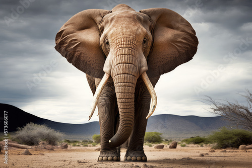  African elephant, Angry Elephant royalty, African elephant Angry