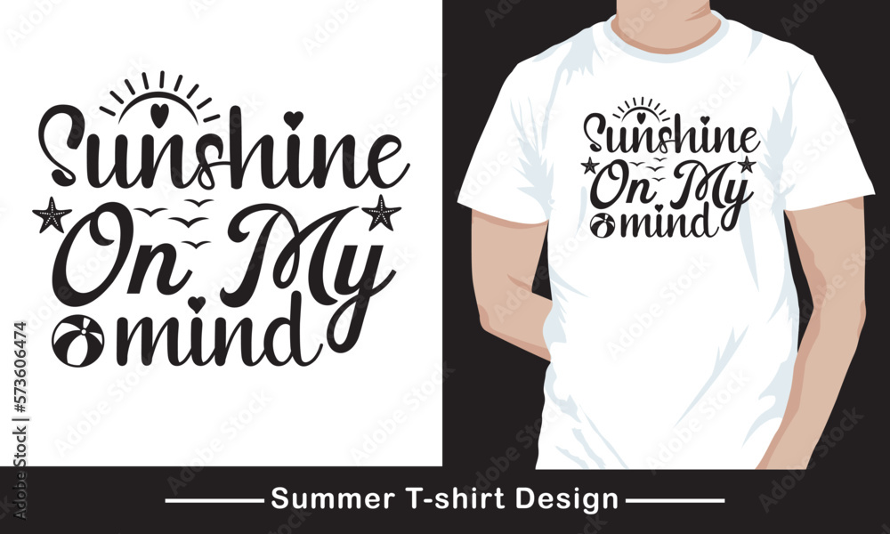 Summer typography vector t shirt design template Summer typography vector t shirt design template