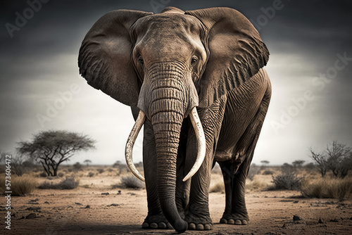 Ultra-detailed African elephant,Angry Elephant royalty, African elephant Angry © Man888