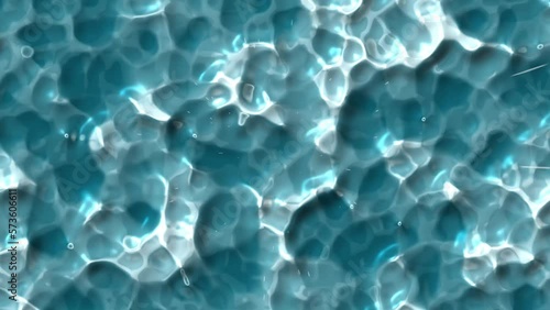 blue ocean water with rain drop