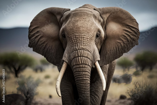 African elephant  Angry Elephant royalty  African elephant Angry