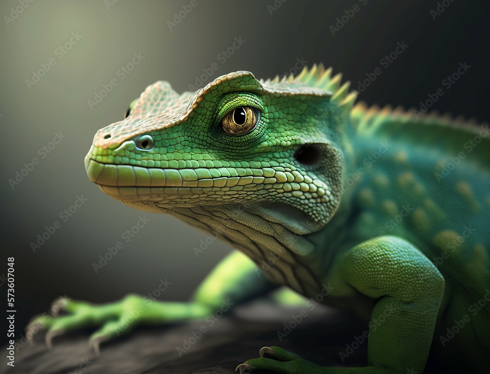 Fototapeta premium Green lizard