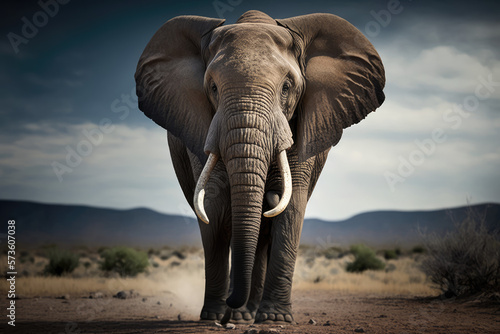 Ultra-detailed African elephant Angry Elephant royalty  African elephant Angry
