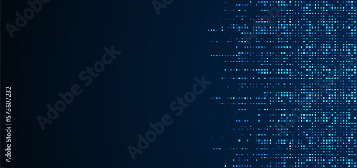 Digital technology background. Digital data dots blue pattern pixel background