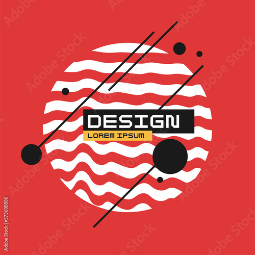 Trendy abstract background. Composition forms. Modern vector illustration