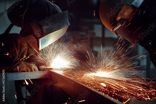 Canvas-taulu soudeur travailleur soudure industrie mécanique métallerie chaudronnerie usinage welder welding
