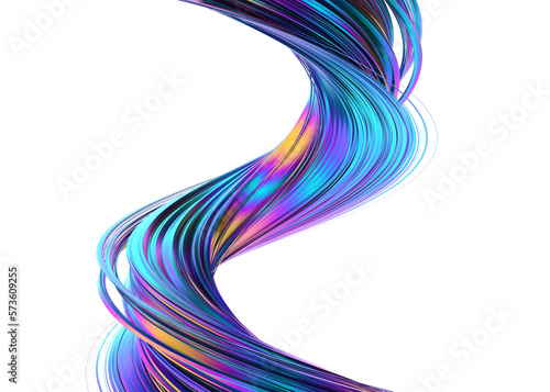 Fototapeta Naklejka Na Ścianę i Meble -  Abstract iridescent shape, 3d render