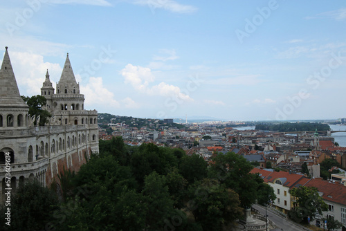 Landscape of Budapest with Danube river, view from Buda Castle, Budapest, Hungary © bayazed