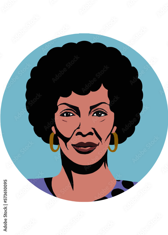 Vector Black Woman Fierce Girl Cartoon Clip art Stock Vector Adobe Stock