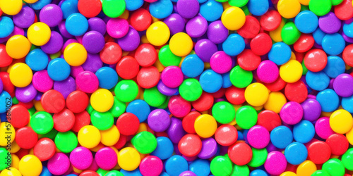 Rainbow candies  sweets seamless background texture  created with Generative AI 