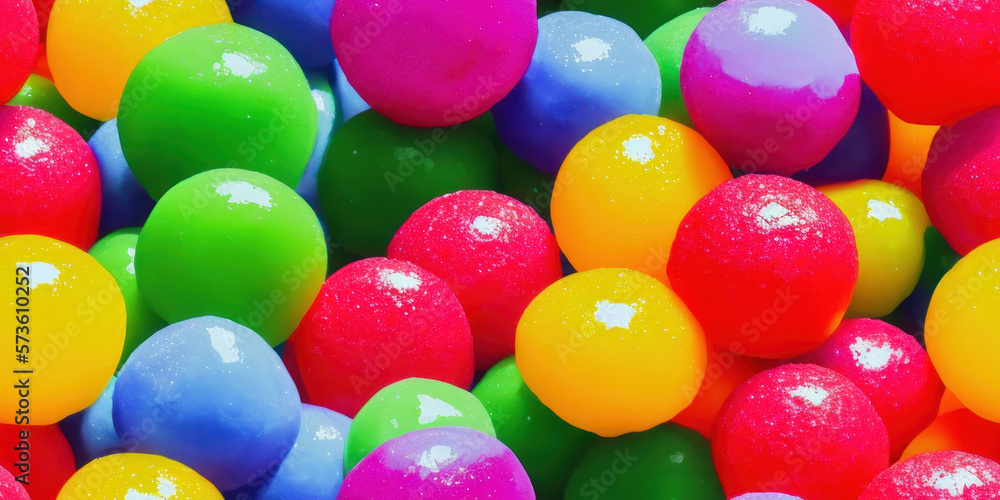 Sweet fruit candies, seamless background texture (created with Generative AI) Sweet fruit candies, seamless background texture (created with Generative AI)