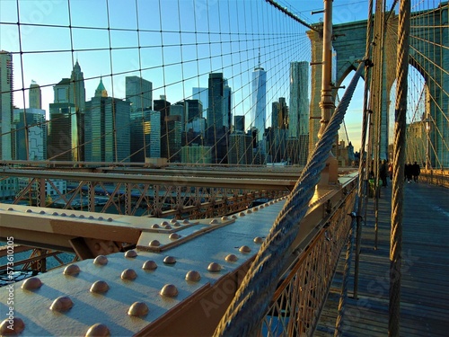 New York vista dal Brooklyn Bridge 