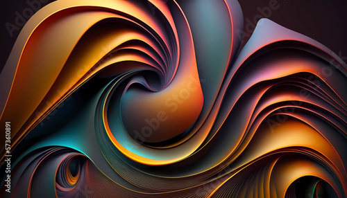 soft dynamic wavy abstract background generative ai