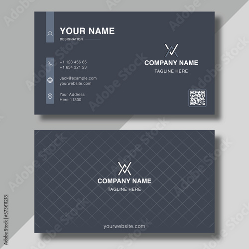 business card template, simple patterned business card design for corporate, employee business card design template
