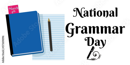 National Grammar Day, idea for a horizontal design for an even or card design