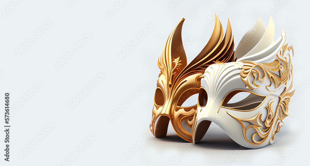 A 3D carnival mask with copy space is a perfect combination of tradition and innovation, showcasing intricate details that bring joy and excitement to the carnival celebration Generative AI