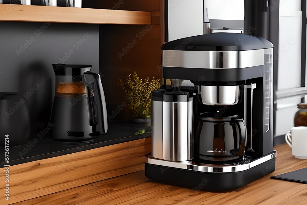 Geyser Coffee Maker With Cup Of Delicious Smelling Strong Black Coffee. Generative AI Geyser Coffee Maker With Cup Of Delicious Smelling Strong Black Coffee. Generative AI