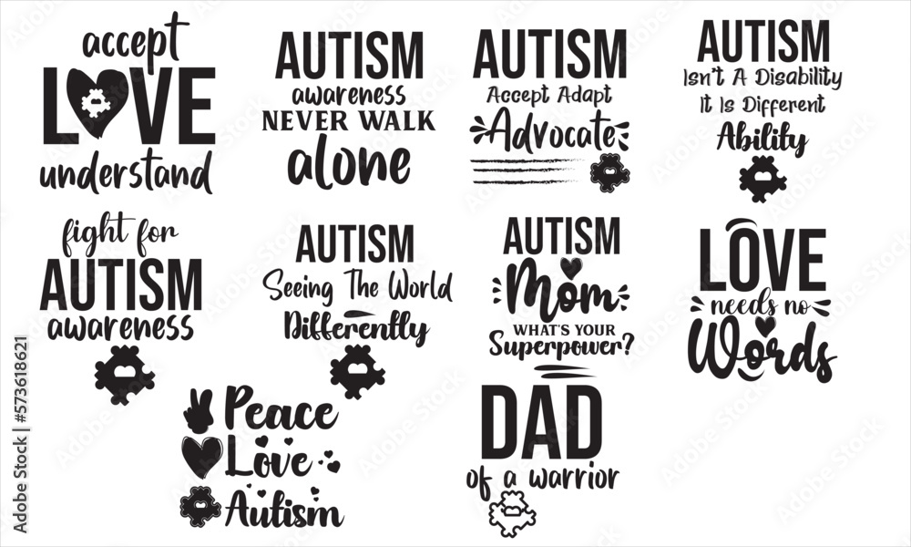 autism svg design bundle