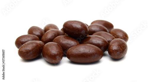 Chocolate candy on white background 