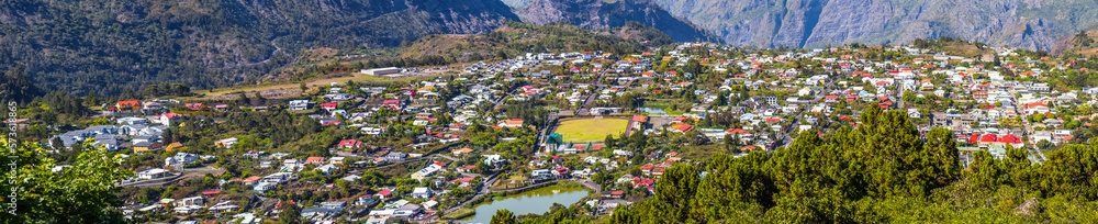 Ville de Cilaos, île de la Réunion 